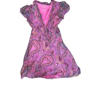 FREE PEOPLE | 100% Silk Paisley Dress | Size 0